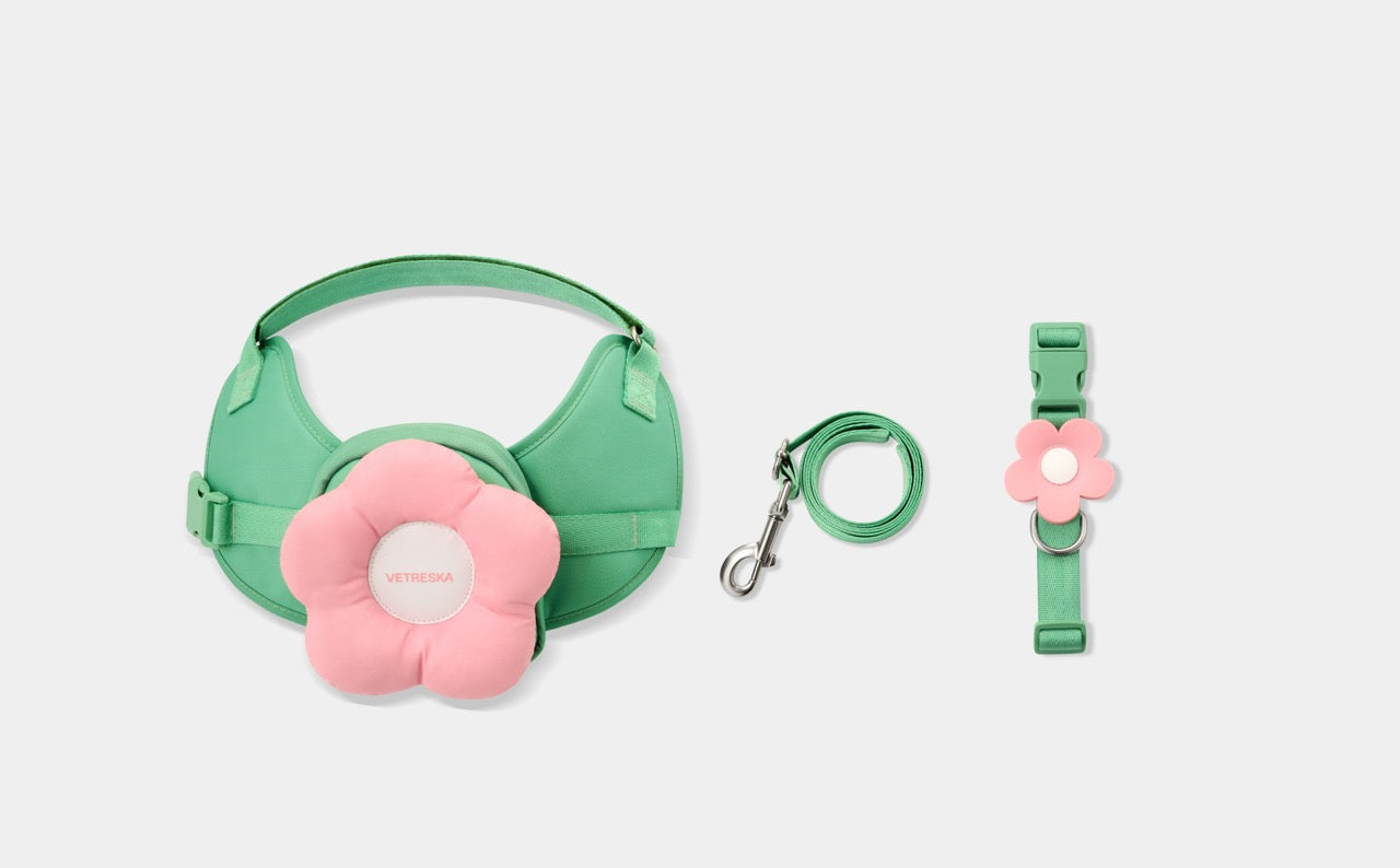 VETRESKA Flora Pet Backpack & Harness 3 in 1 Set