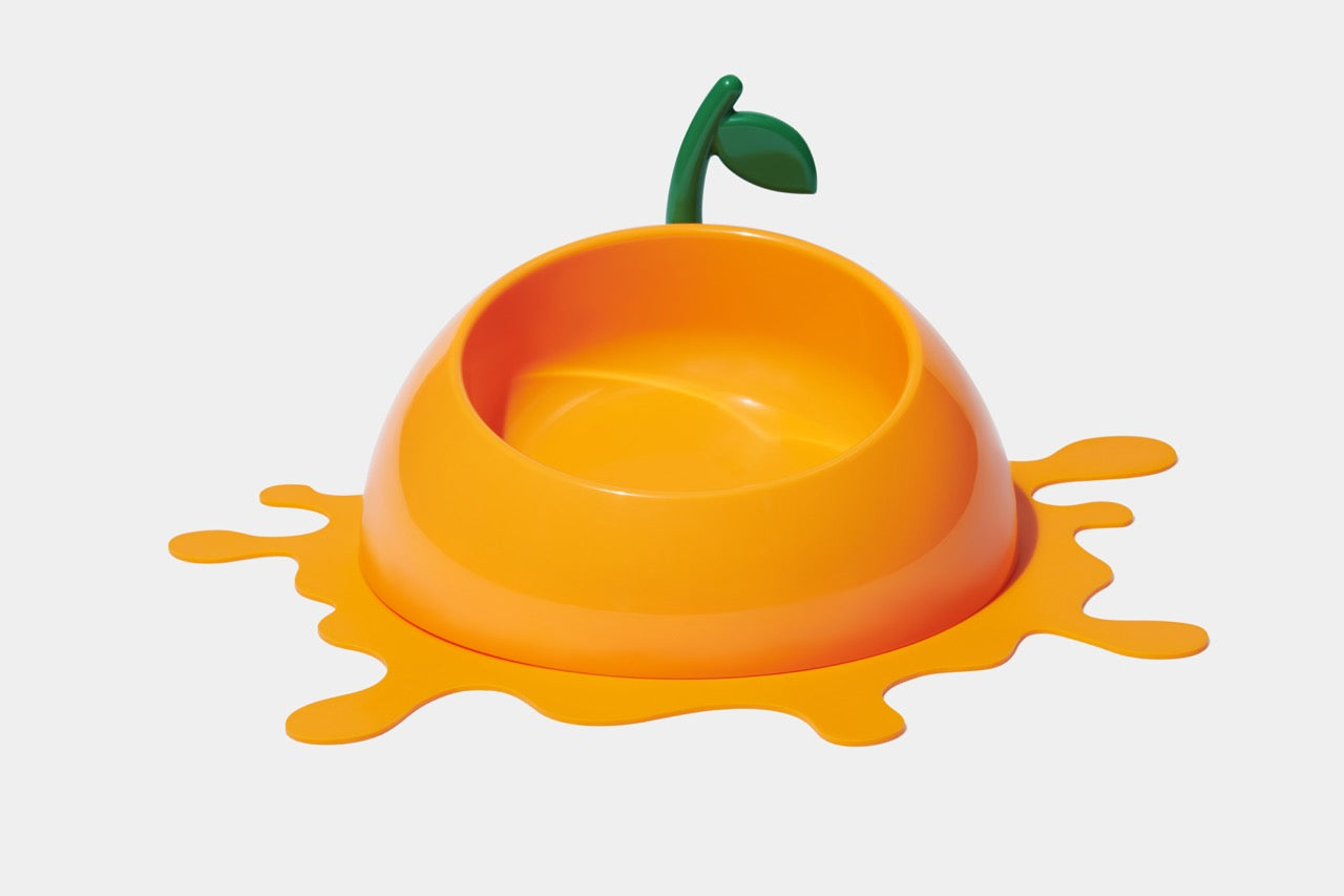 VETRESKA  Juicy Tangerine Pet Bowl, Spoon & Mat Set