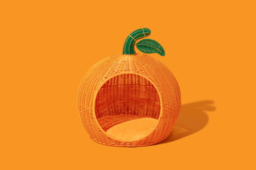 VETRESKA   Tangerine Rattan Pet Bed
